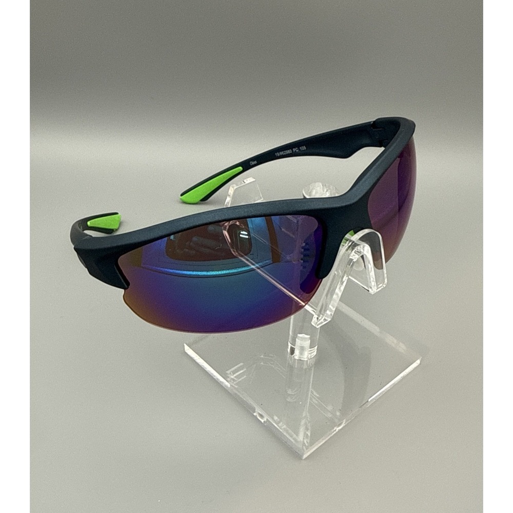 Piranha Authentic NEW SportWrap FlexTemple Sunglasses Semi Frameless Black/Green